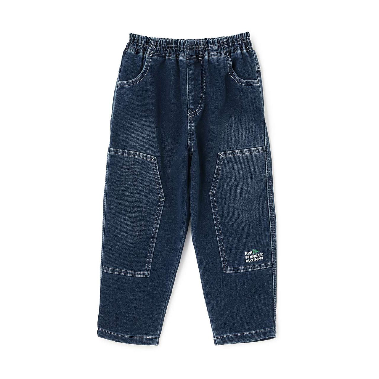 Stretch Denim Double Knee Work Pants,Navy, large image number 17