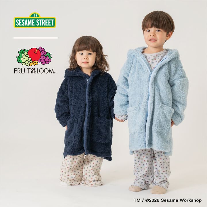 [Sesame Street x Fruits] Waffle Pajamas,Top gray, medium image number 16