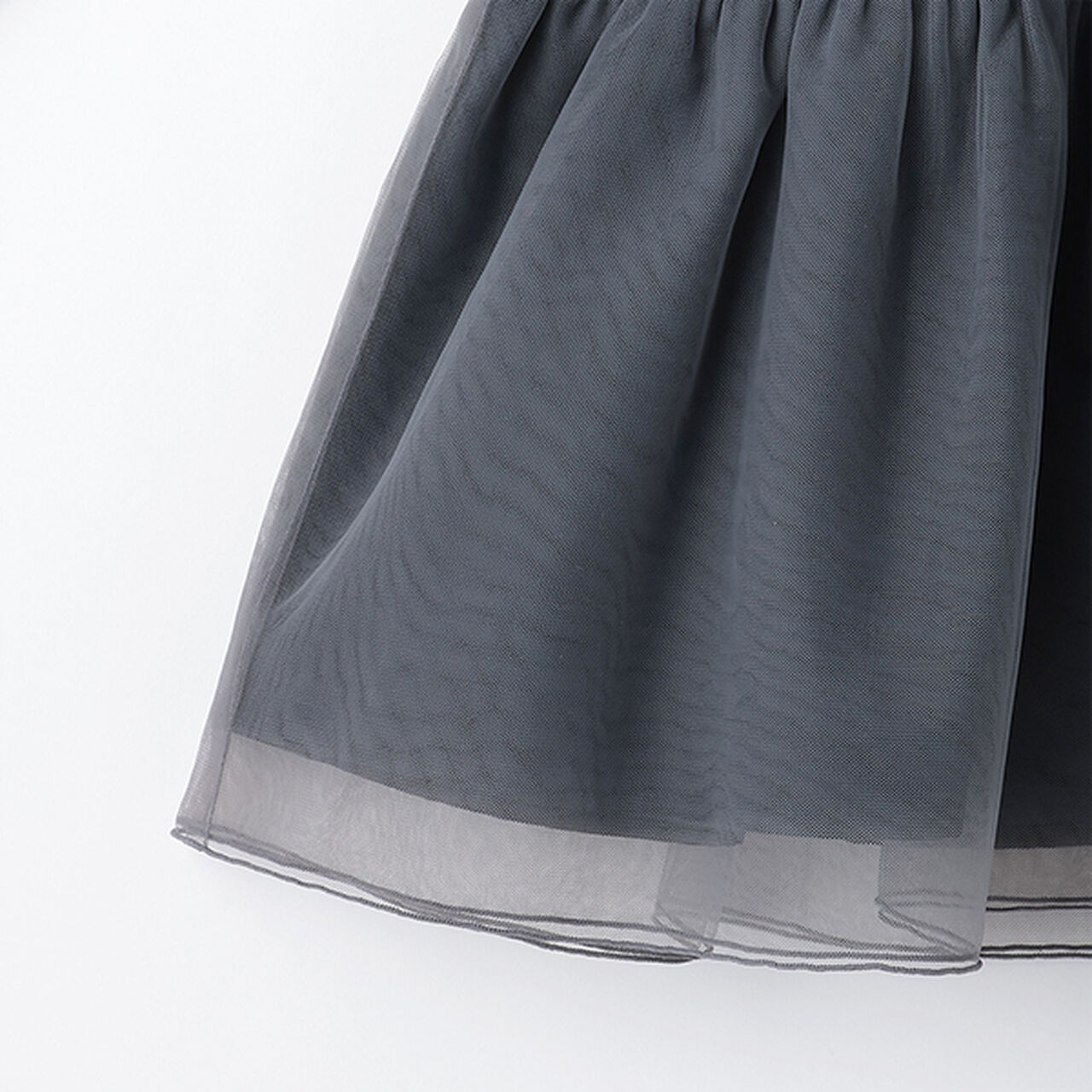 [Link] Lace Collar Tulle Tunic,Light pink, large image number 5