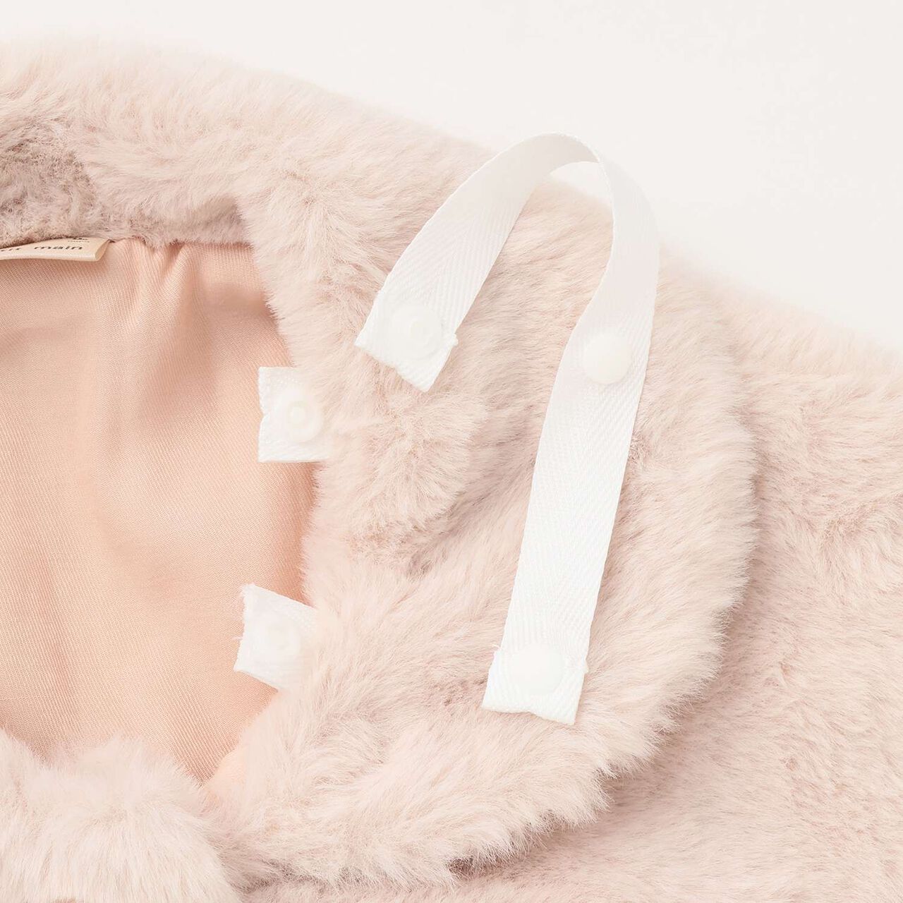 2 WAY Collar Ribbon Fur Cape,Light pink, large image number 7