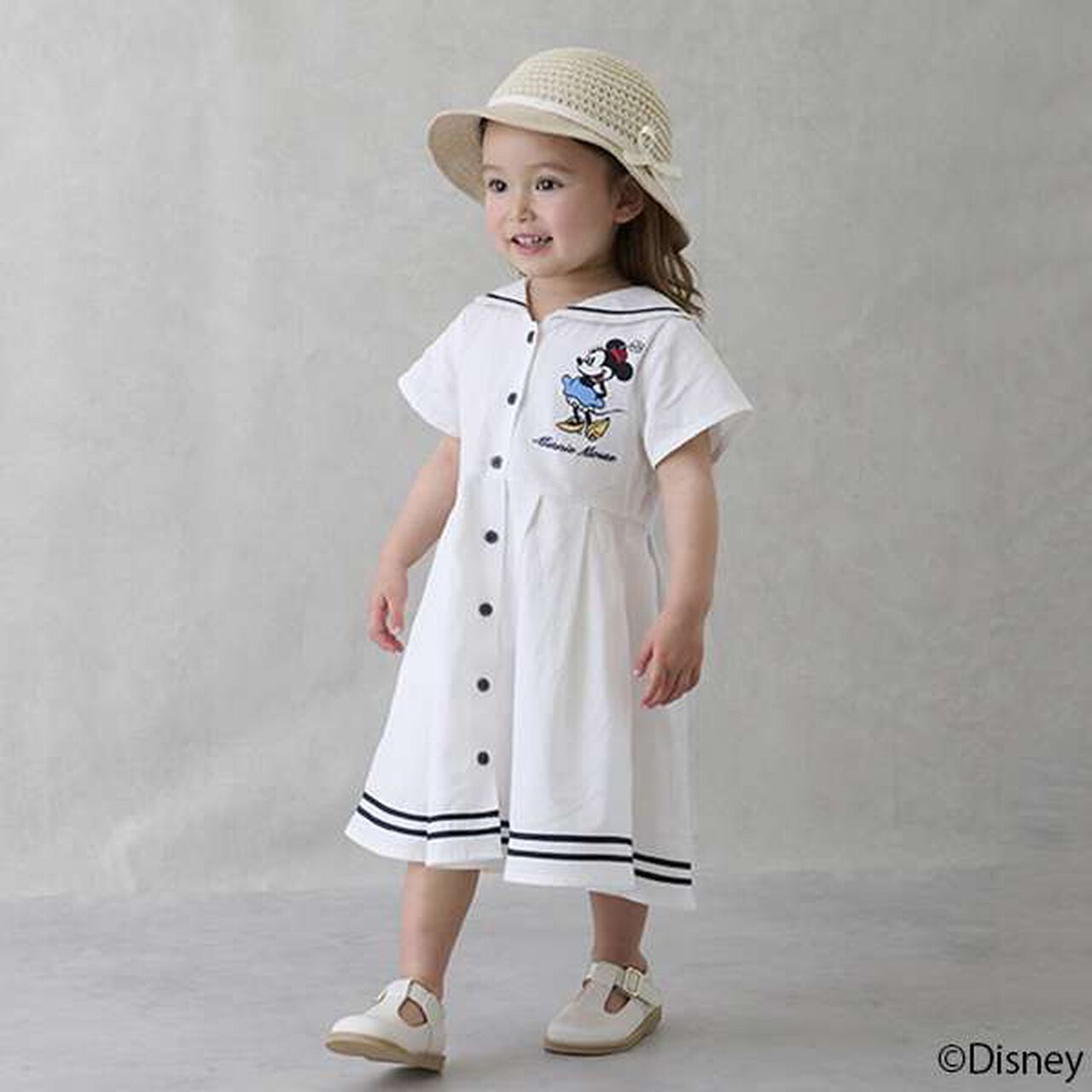 [Disney] Sailor One-Piece Dress,Light blue, large image number 3