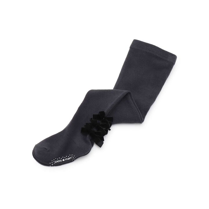 Petite Ribbon Tie Tights,Charcoal gray, medium image number 0