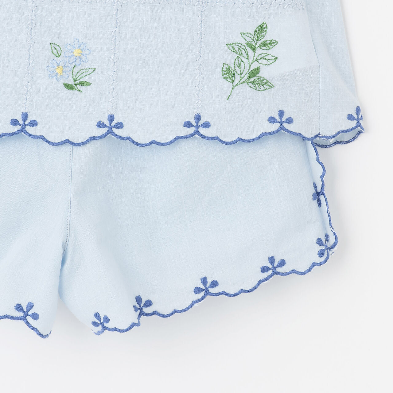 [Link] Indian Cotton Embroidery Outfit Set,Pearl white, large image number 17