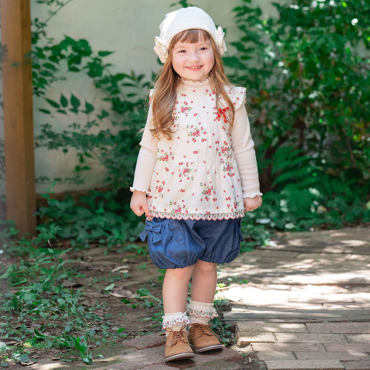 Mellow Frill Long-Sleeve T-Shirt,Pearl white, large image number 9