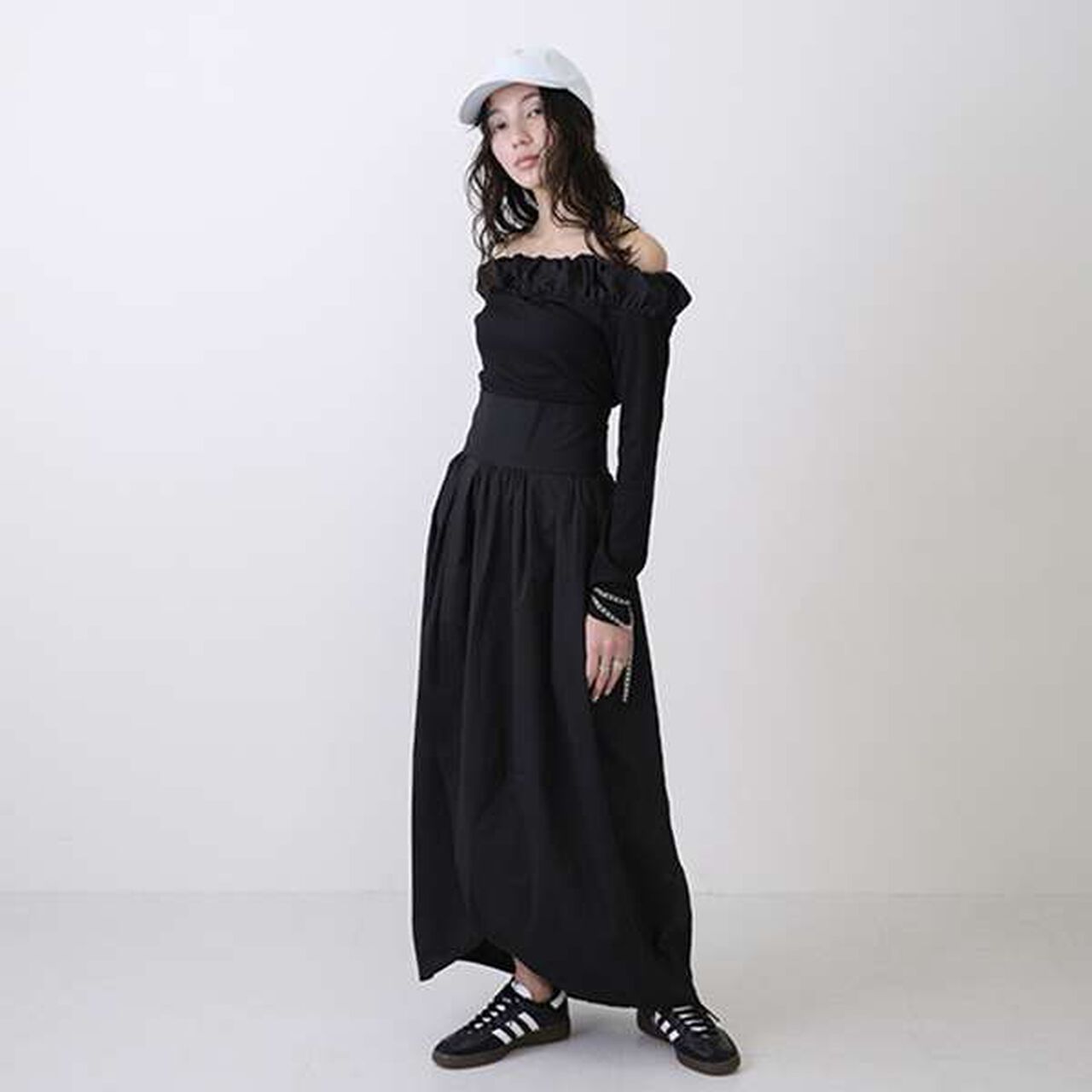 [LADIES] Balloon Collar Long Sleeve T-Shirt,Charcoal gray, large image number 11