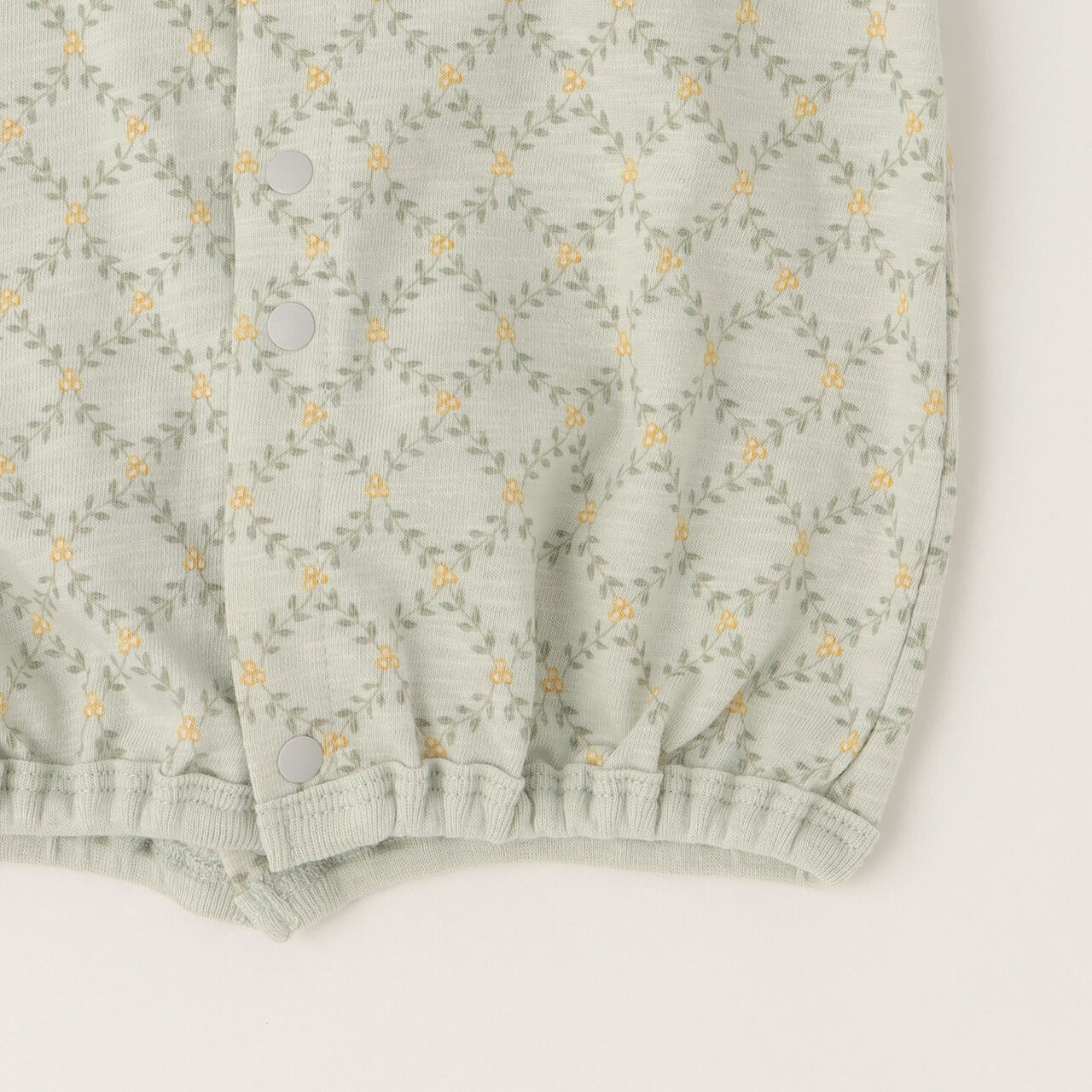 Fruits Collar Embroidered 2WAY Romper,Moss green, large image number 4