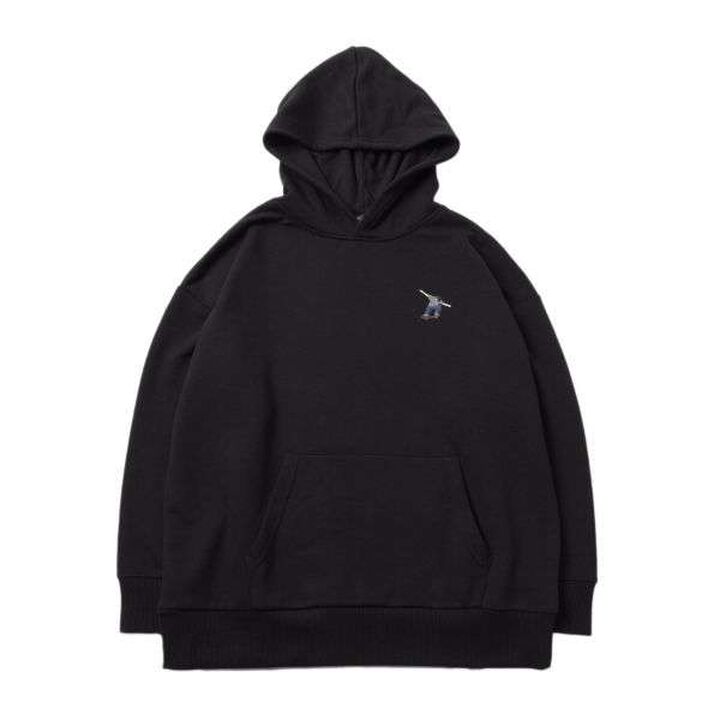 Fleece Skater Embroidery Big Parka,Milky white, medium image number 7