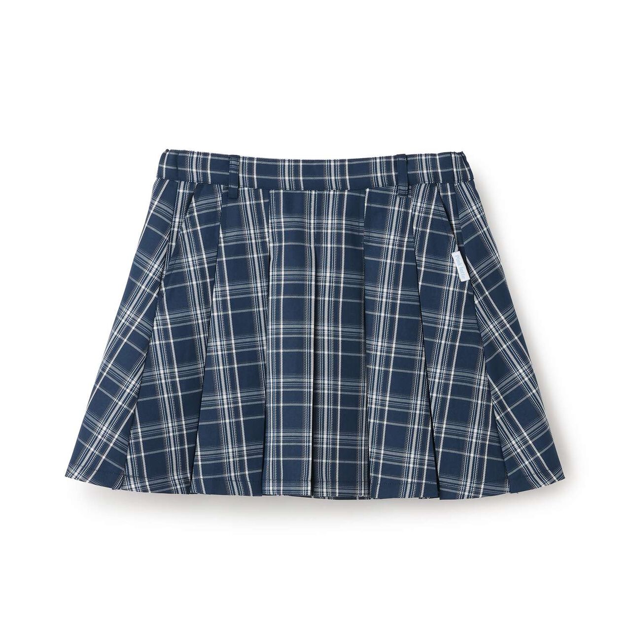 Checkered Front Pleated Skirt,Light beige, large image number 11