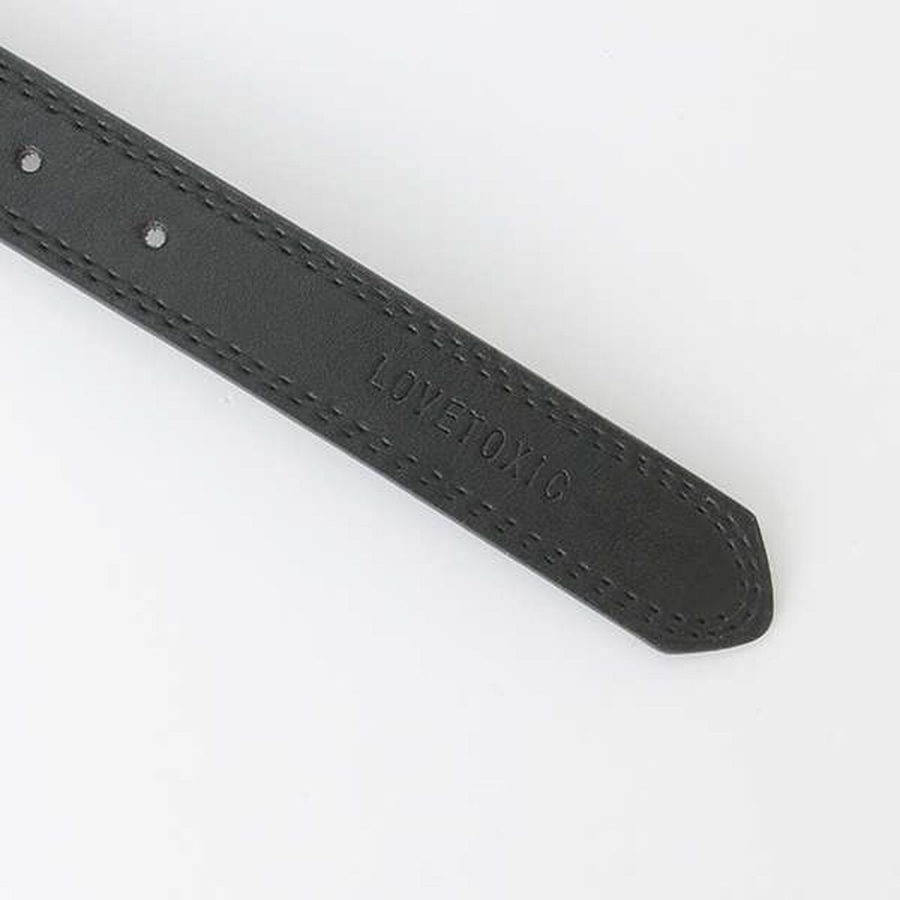 Faux Leather Wide Belt,White, large image number 3