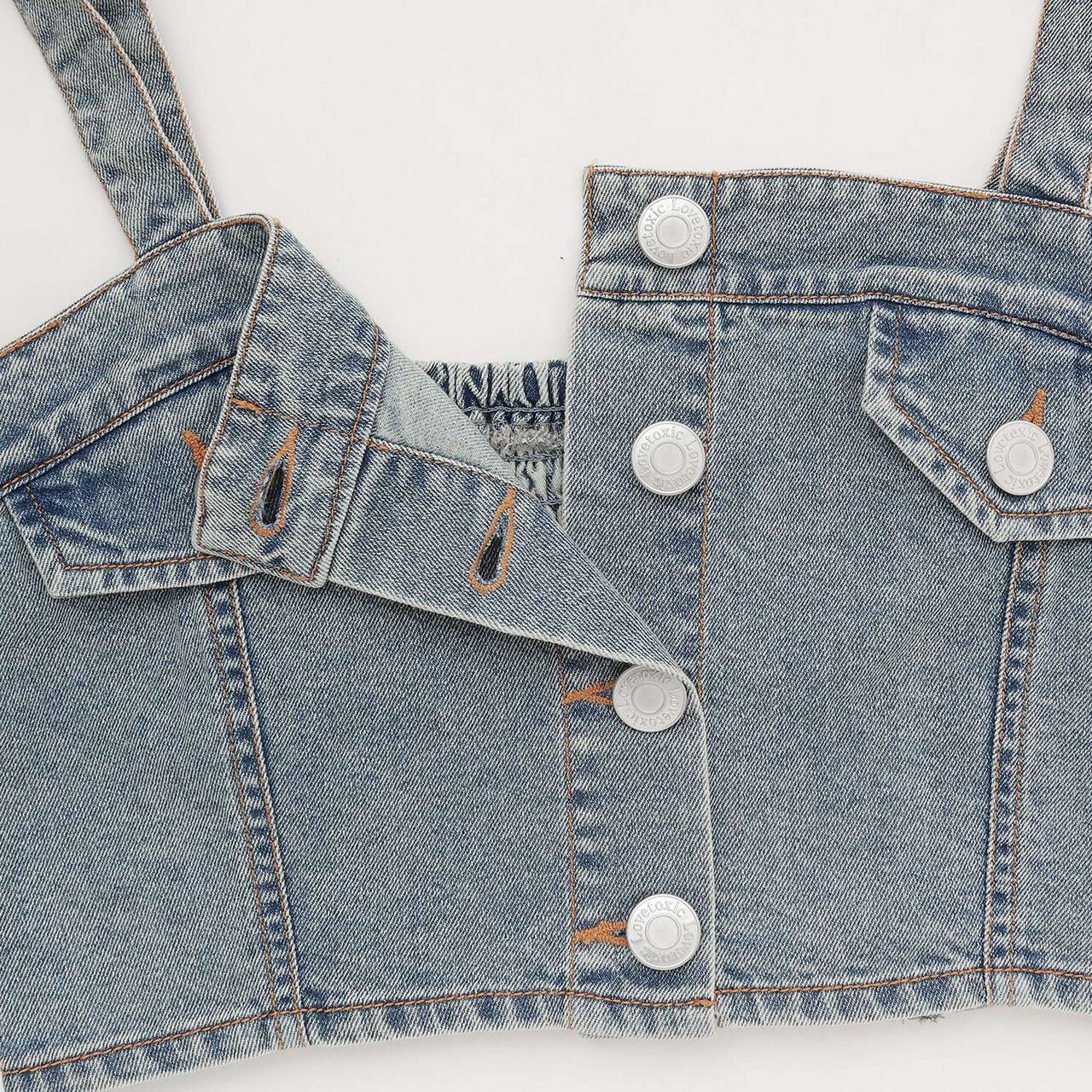 [LTXC / Cool Touch] Denim Pants and Bustier Set,Gray, large image number 12