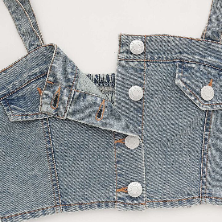 [LTXC / Cool Touch] Denim Pants and Bustier Set,Gray, medium image number 12