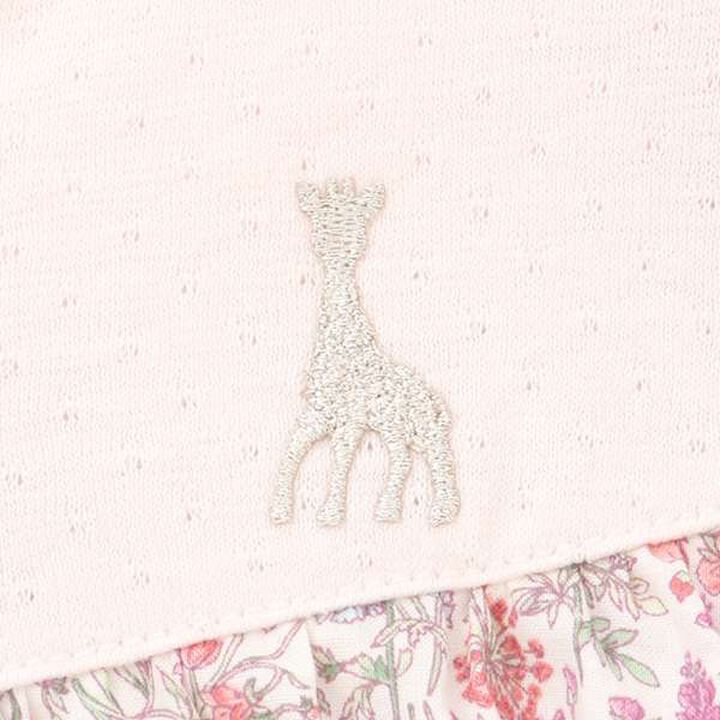 Small Floral Pattern Short All-in-One,Pink, medium image number 3