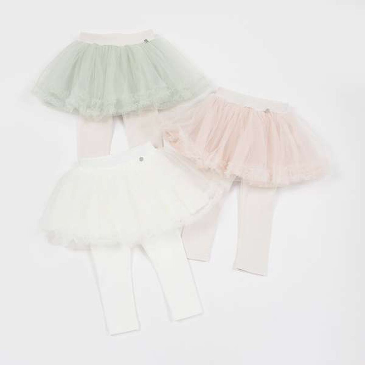 [Link] Tulle Skirt with Leggings (Kids),Light green, large image number 14