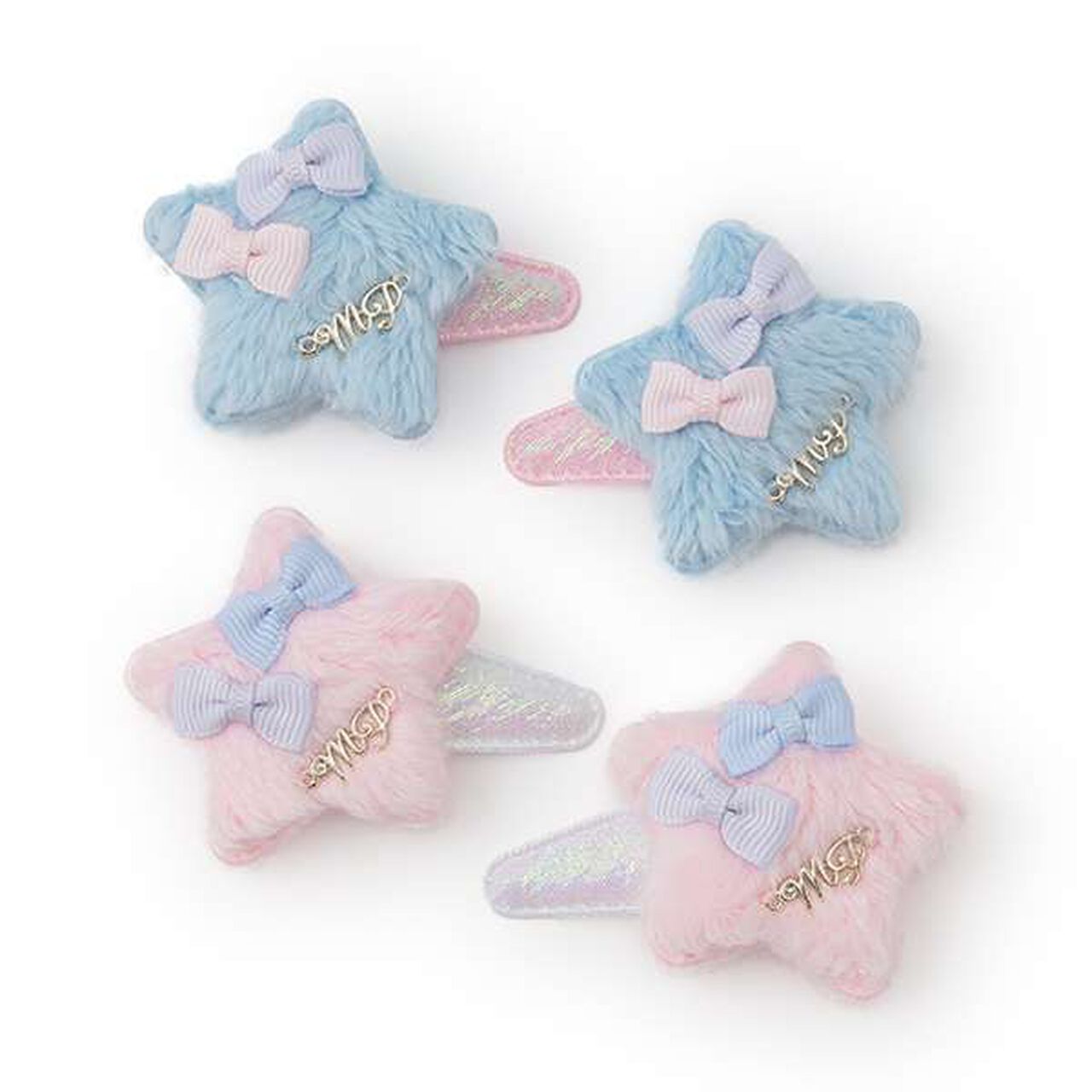 [Made in Japan] Puffed Star Hairpin Set of 2,Light pink, large image number 3