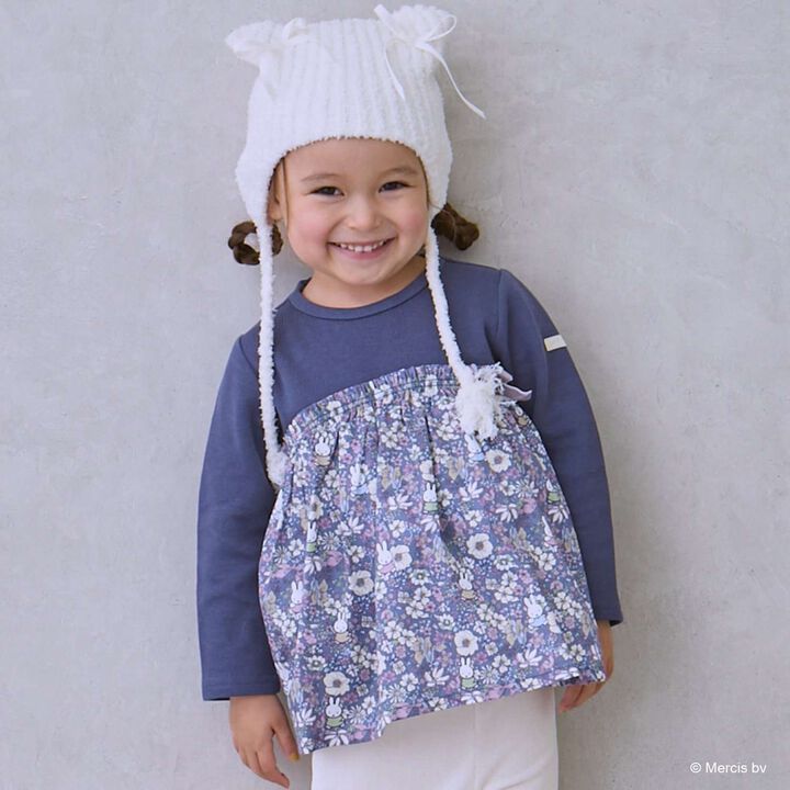 [Miffy] Floral Pattern Docking Tunic,, medium