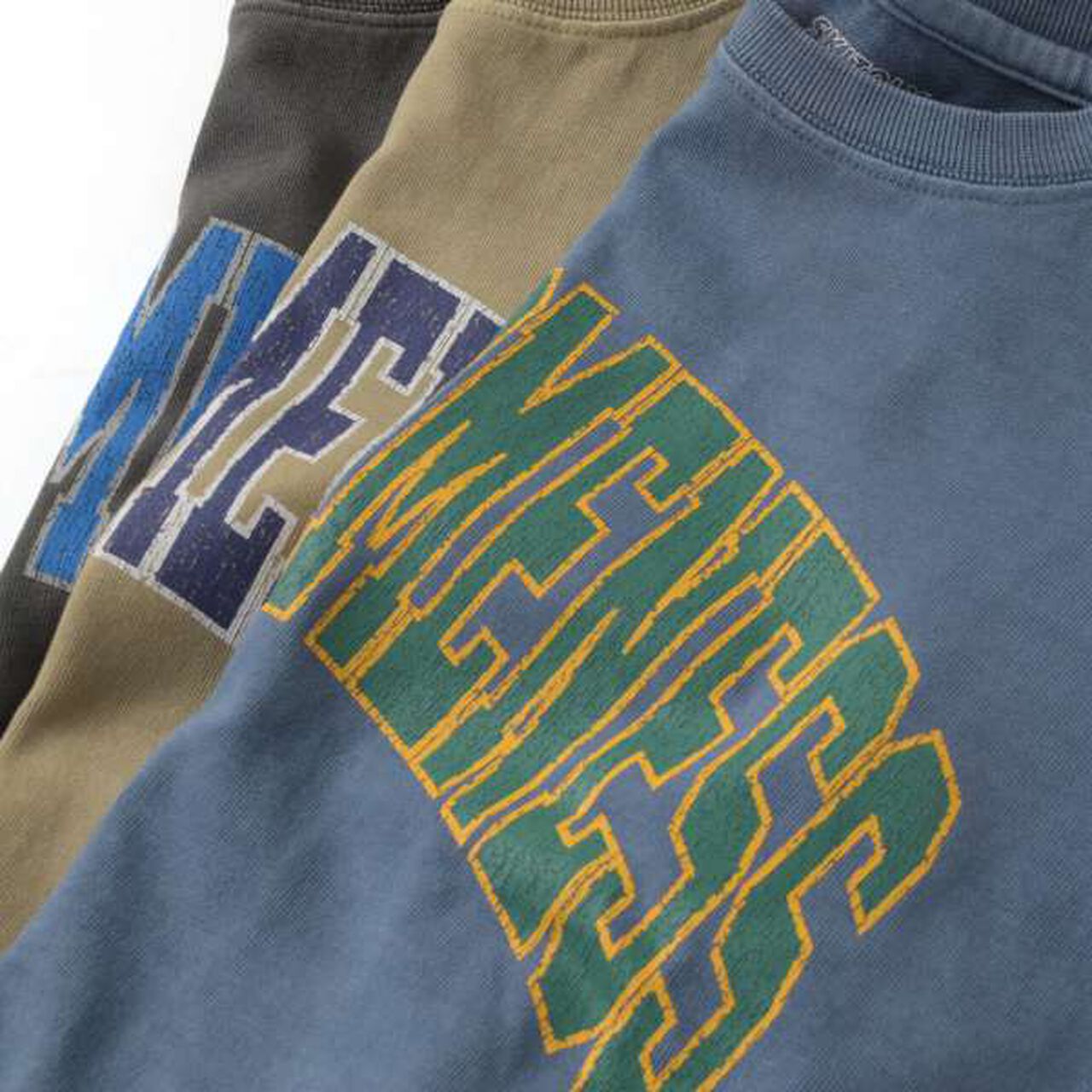 [SKIT0LY] [Heavyweight Jersey] Pigment College Printed T-Shirt,Charcoal gray, large image number 3