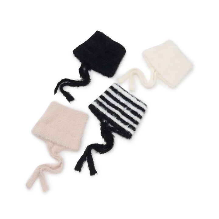[LTXC] Back Slit Cat Ear Watch Cap,Black, medium image number 1