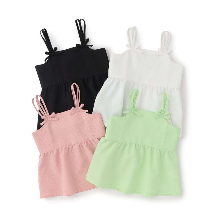 [With Side Pockets] Peplum Bustier for Girls [Kids' Clothing],Dark orange, medium image number 11