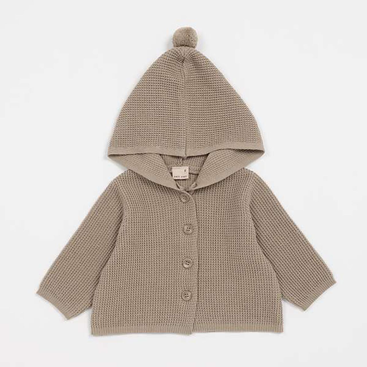 Hooded Cardigan,Light green, large image number 0