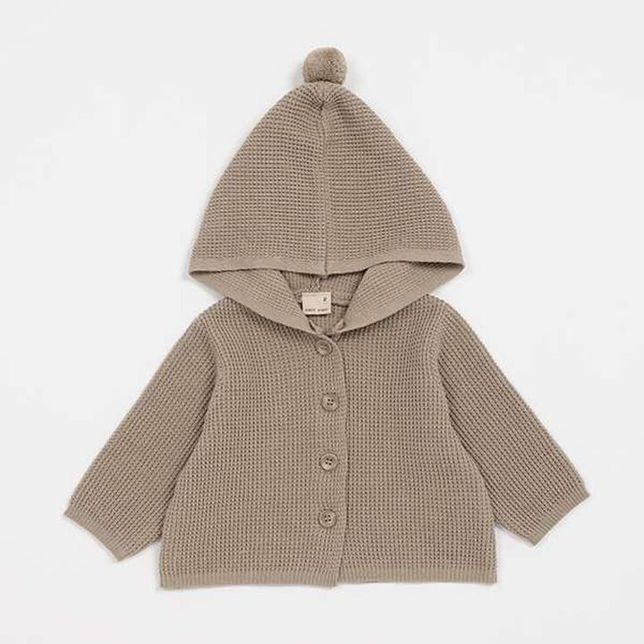 Hooded Cardigan,Light green, medium image number 0