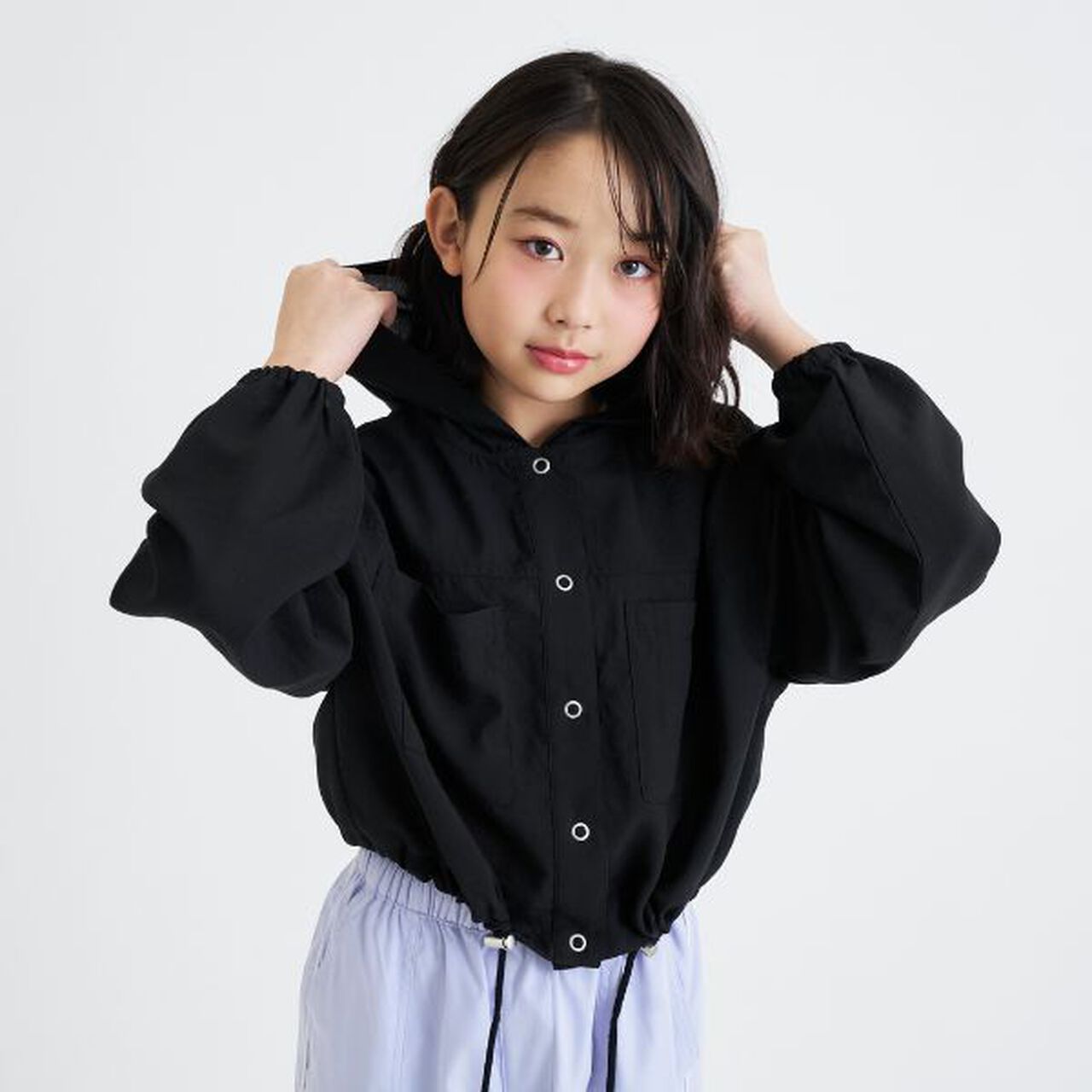 [UV & Cool Touch] Short Bomber Jacket,Black, large image number 0