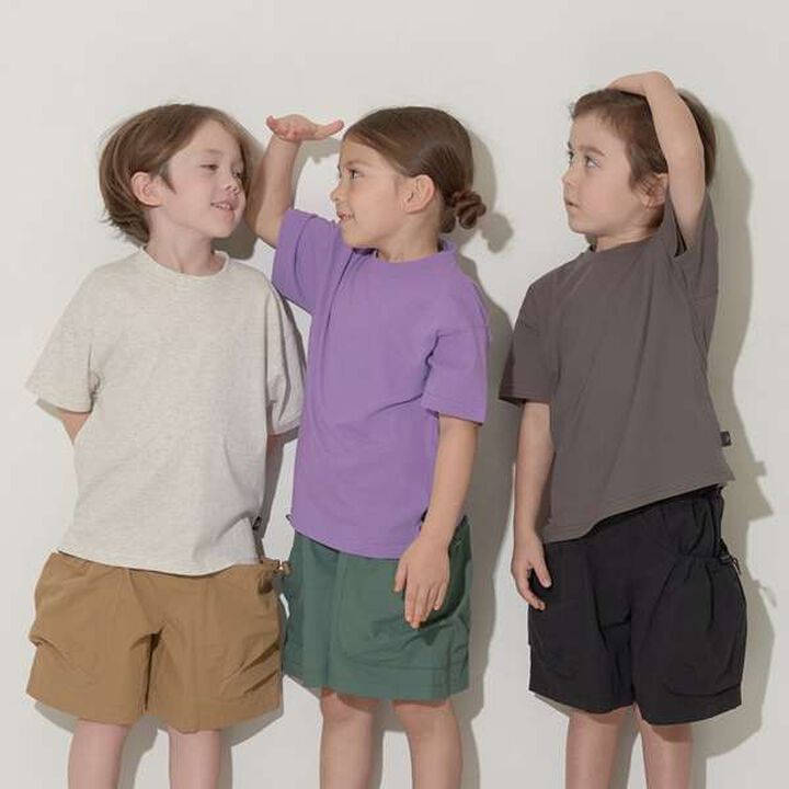 Non-Deforming Soft Cotton Hem Slit Simple Big T-Shirt,Charcoal gray, medium image number 10