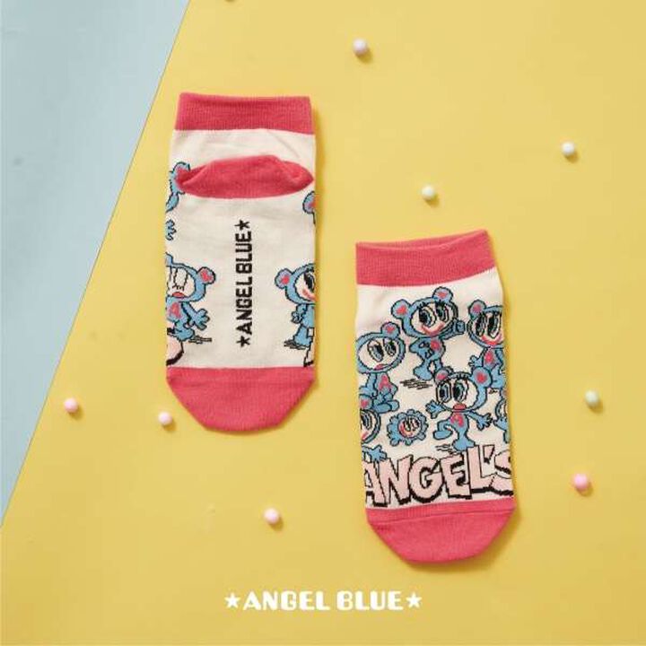 [ANGEL BLUE] Mr. Nakamura and Friends Ankle Socks,Ivory, medium image number 3