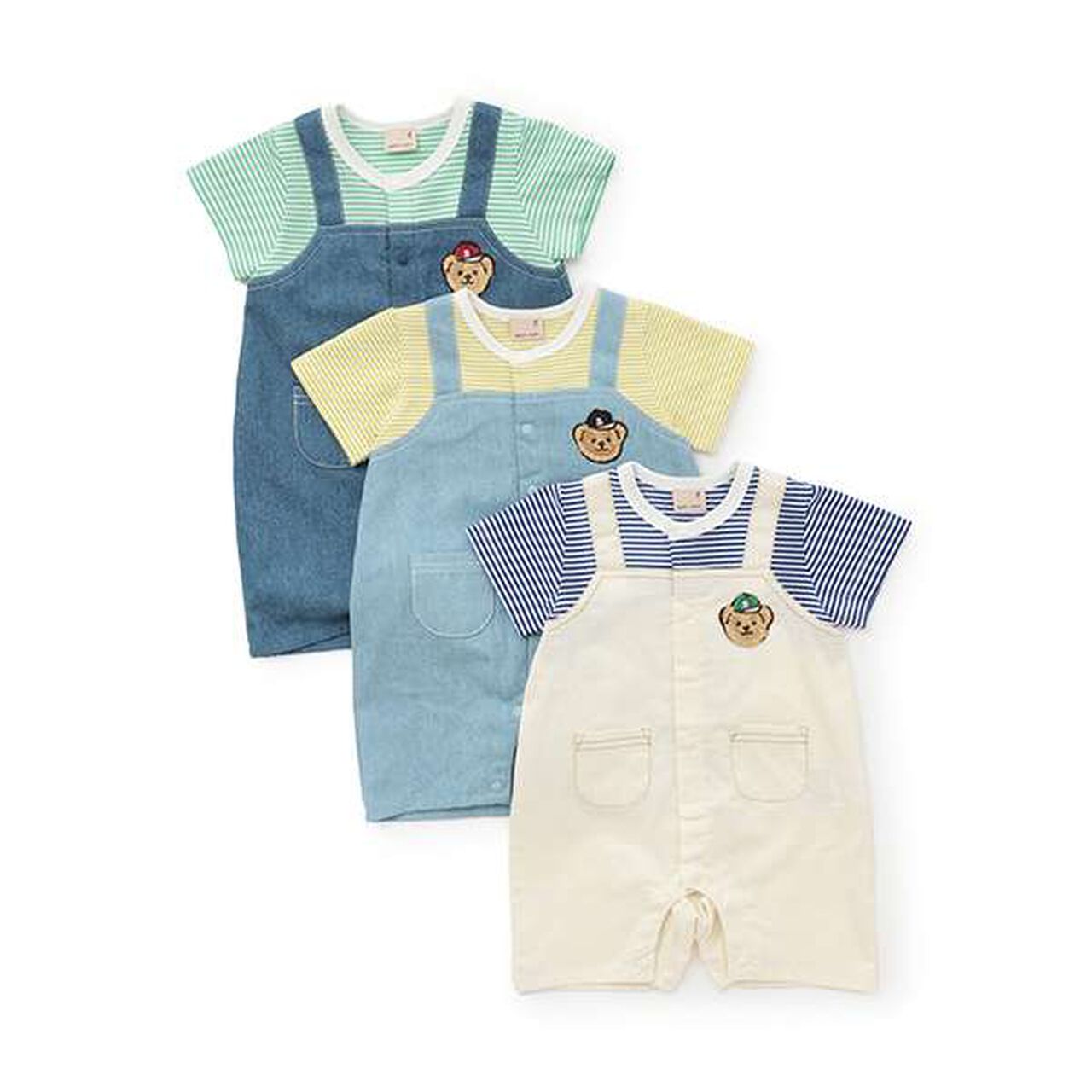 Salope-Style Short-Sleeve Coverall,Off white, large image number 10