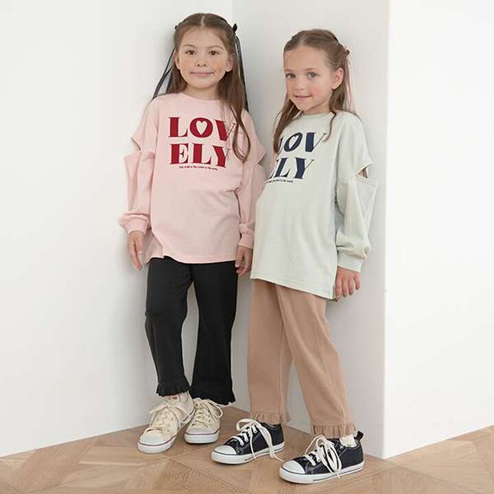 Tomo Frilly Flare Pants,Blue gray, medium image number 9