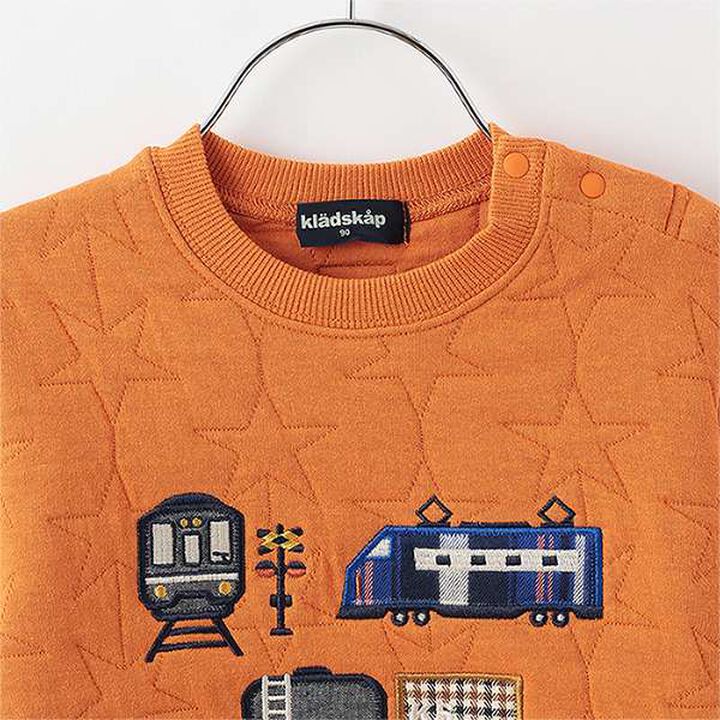 Train Appliqu&eacute; Star Quilted Sweatshirt,Light beige, medium image number 6