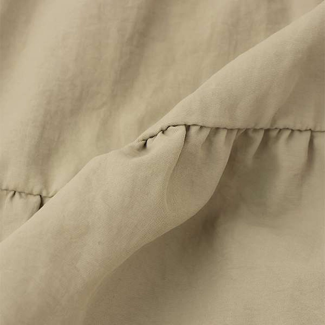 Tiered Long-Sleeve One-Piece Dress with Back Ribbon,Light khaki, large image number 8