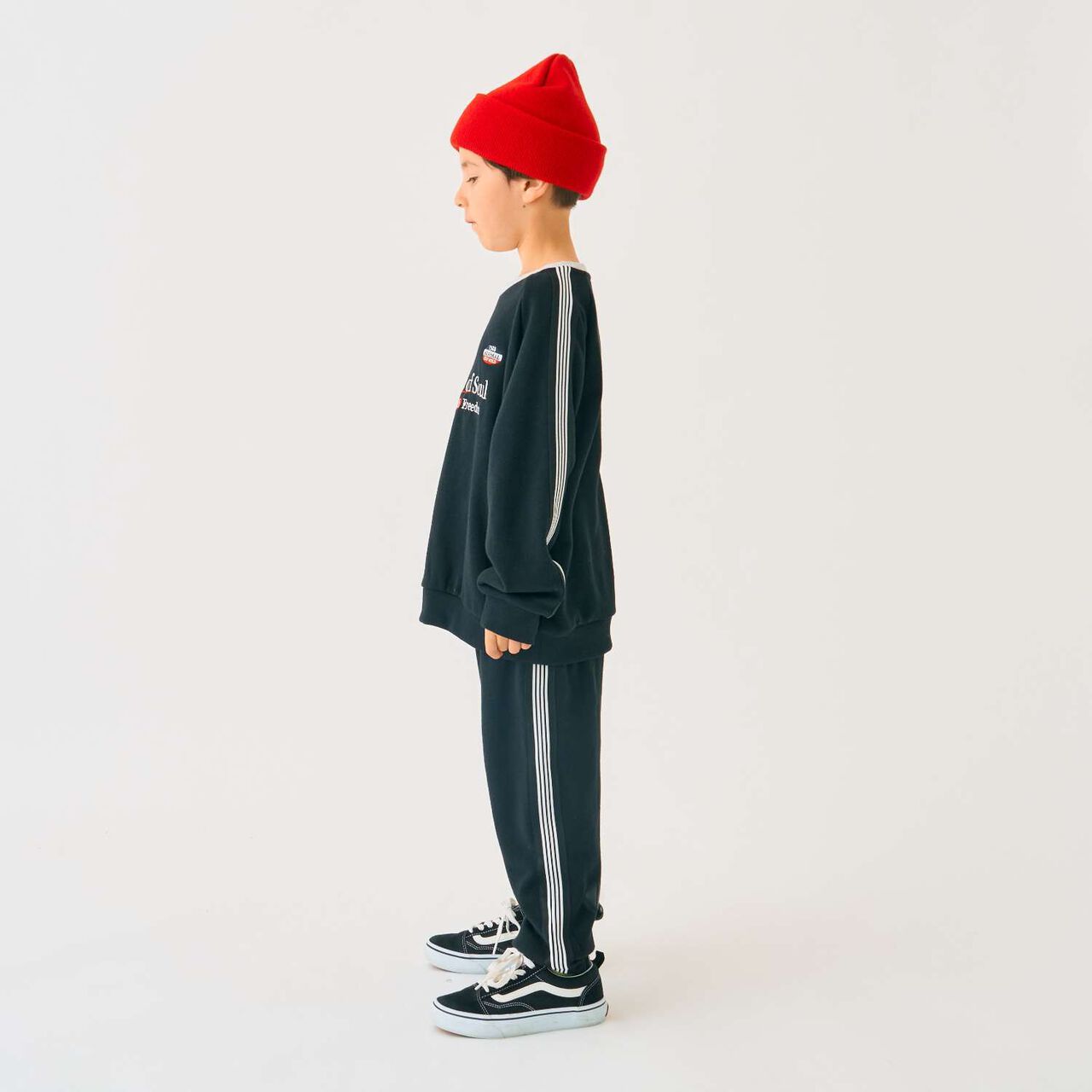 Sleeve Line Sweatshirt [Coordinatable Setup],Black, large image number 15