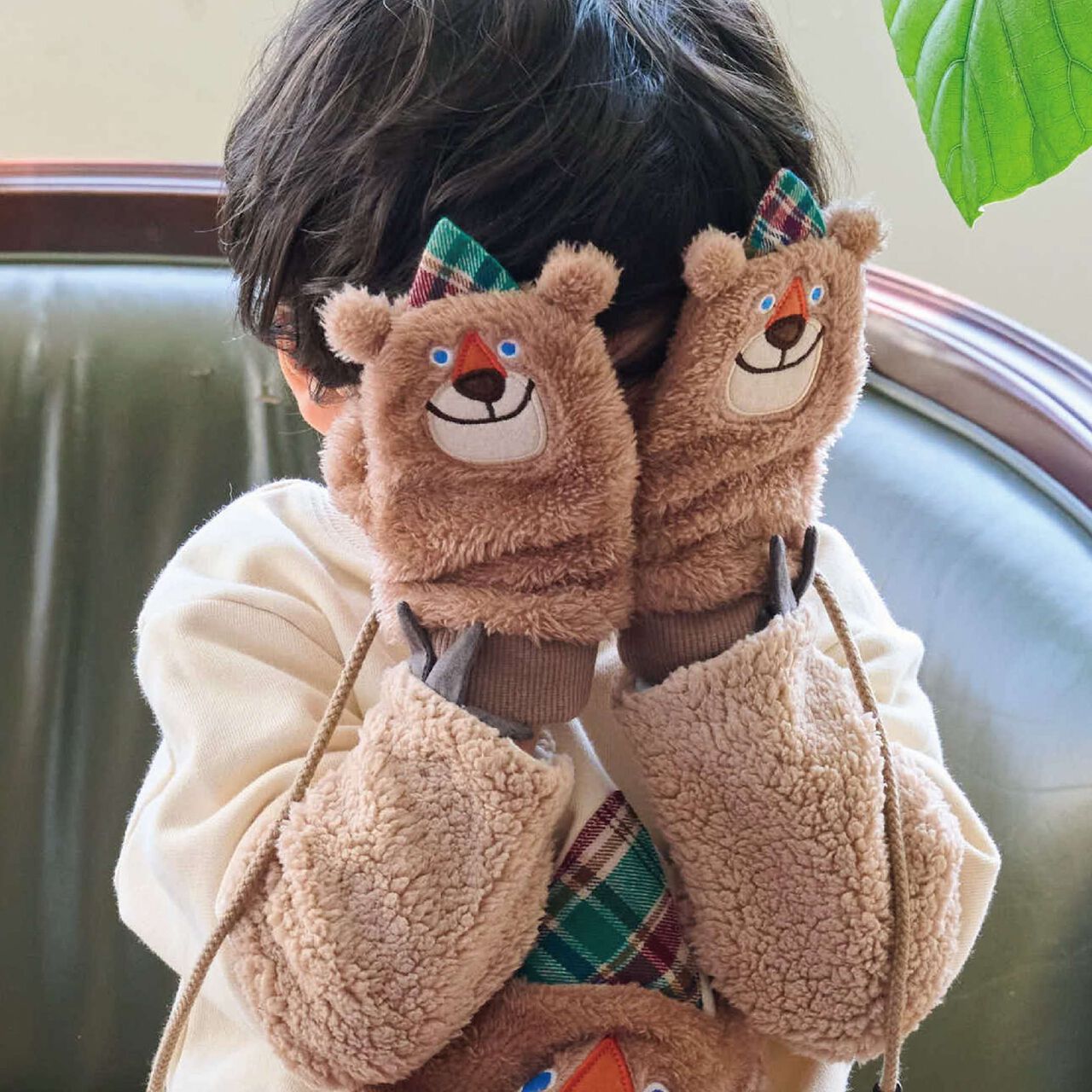 [Korobokkuru] Animal Mittens,Brown, large image number 0