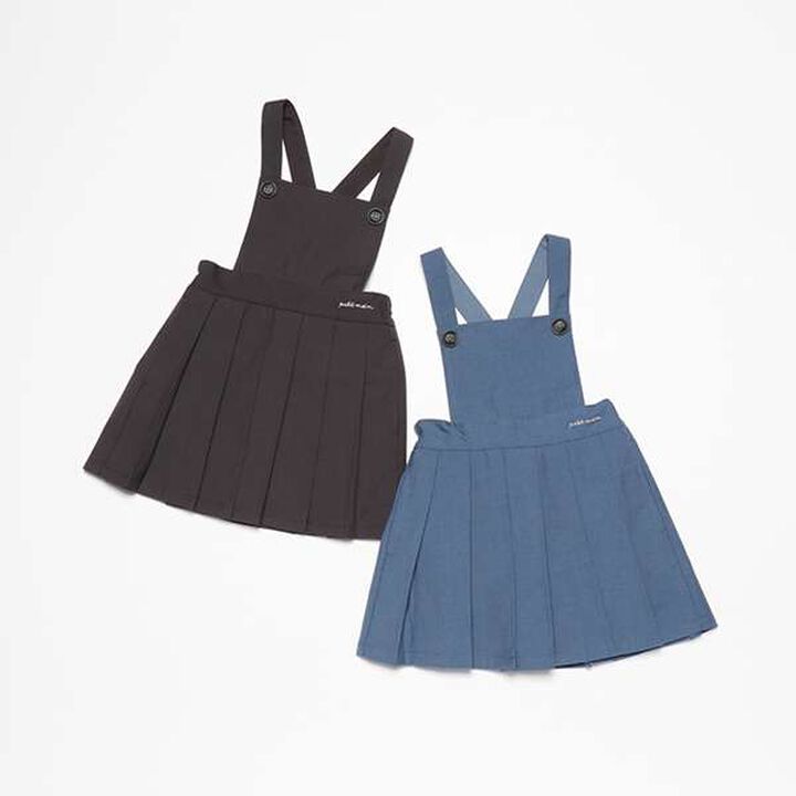 Pleated Jumper Dress,Blue, medium image number 2