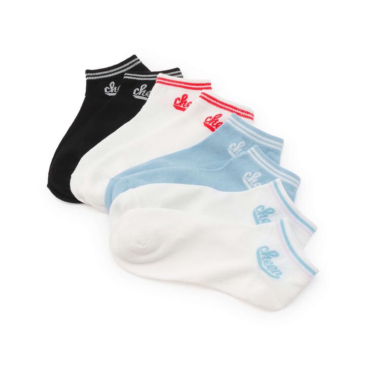 Line Logo Sneakers Length Socks,Off white, medium image number 3