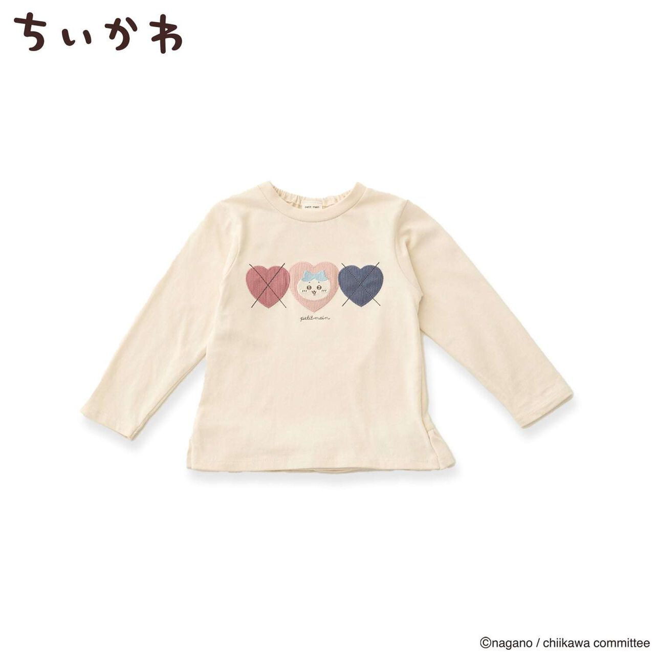 [Chiikawa Anime] Argyle Long-Sleeve T-Shirt,Ivory, large image number 4