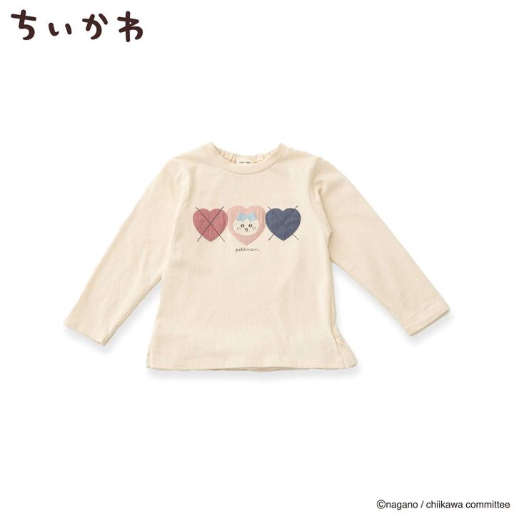 [Chiikawa Anime] Argyle Long-Sleeve T-Shirt,Ivory, medium image number 4