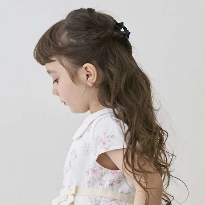 Ribbon Hair Clips 2P,Sax blue, medium image number 7