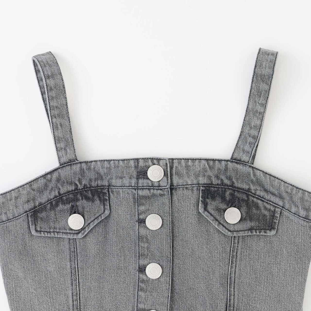 [LTXC] Denim Pants and Bustier Set,Black, large image number 6