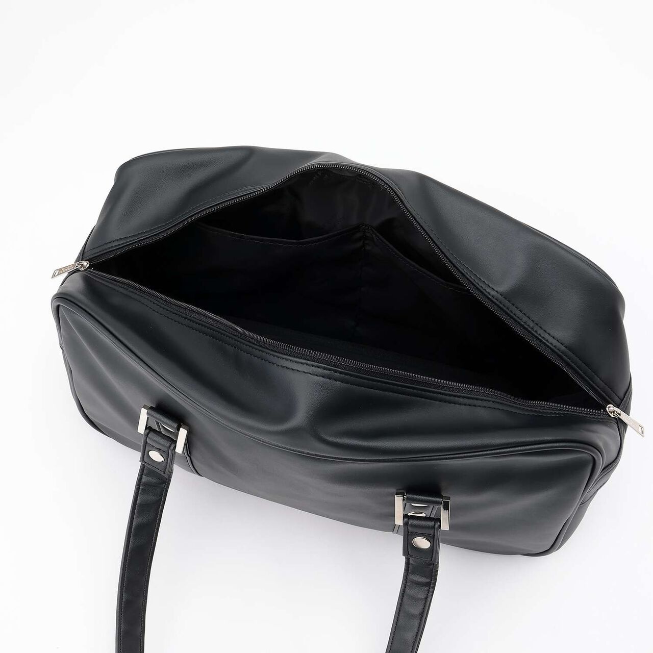 Synthetic Leather School Bag,Black, large image number 7