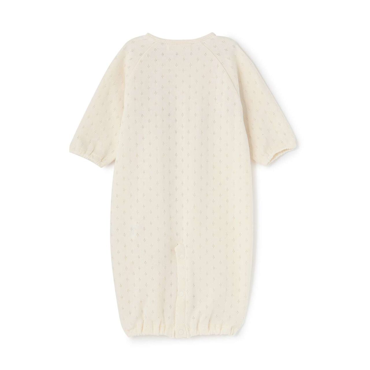 Wild Strawberry Yoke Switch 2WAY Romper [Organic] [Made in Japan],Pearl white, large image number 4