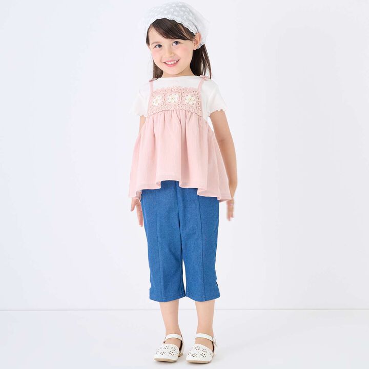 [Cool Touch] 3/4 Length Heart Cutwork Pants,, medium