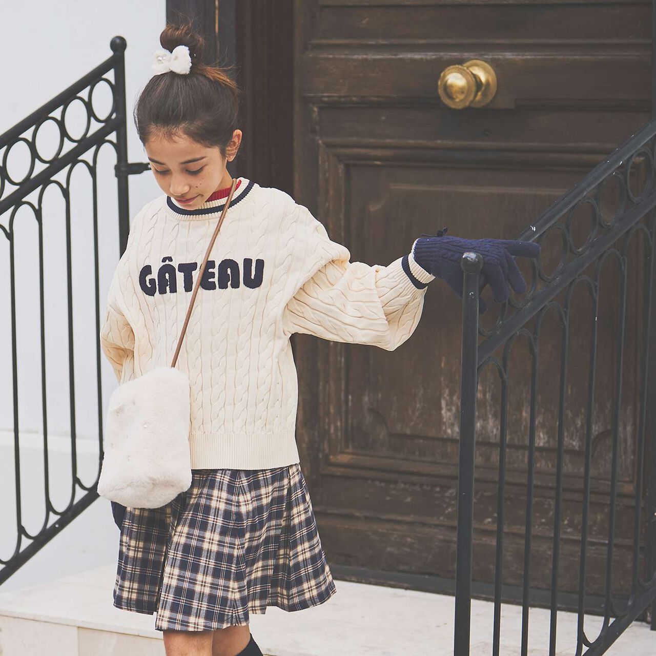 Shaggy Lined Gloves,Navy, large image number 7