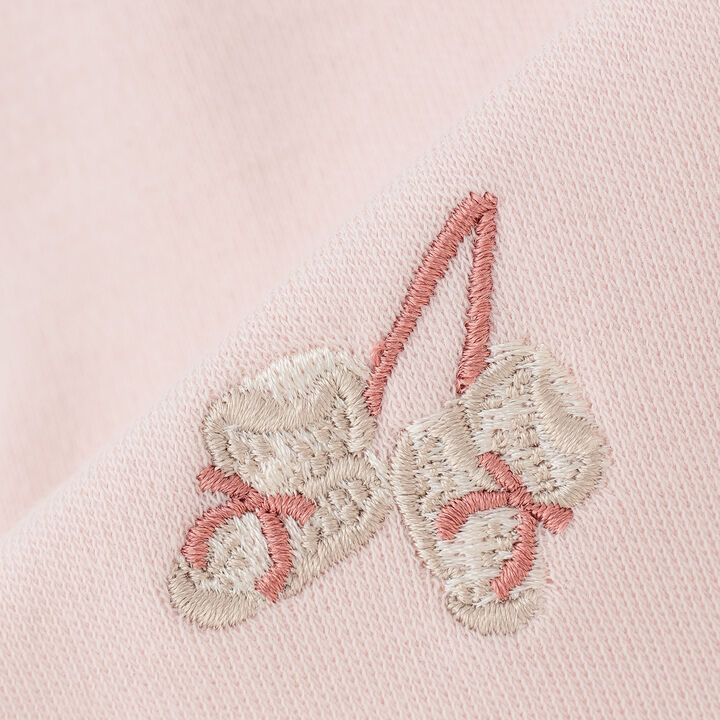 [Waterproof] Embroidered Motif Bib,Light pink, medium image number 3
