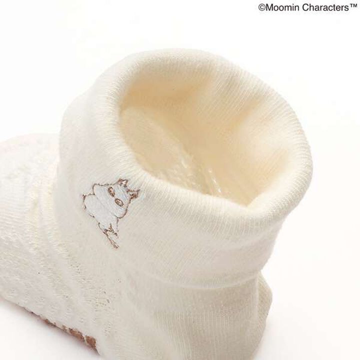 [MOOMIN] Moomin Cable Knit Cup Socks,Off white, medium image number 3