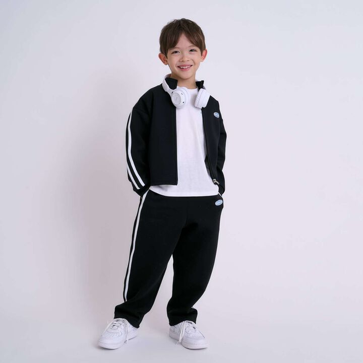 [Anti-Stain] Track Pants / Cardboard,Black, medium image number 4