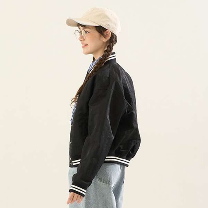 [AMI] Water-Repellent Ribbed Varsity Jacket,Ivory, medium image number 20