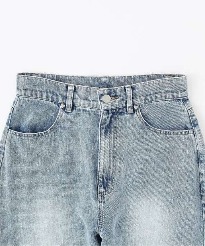 Heart Logo Straight Denim Pants,Blue, medium image number 11