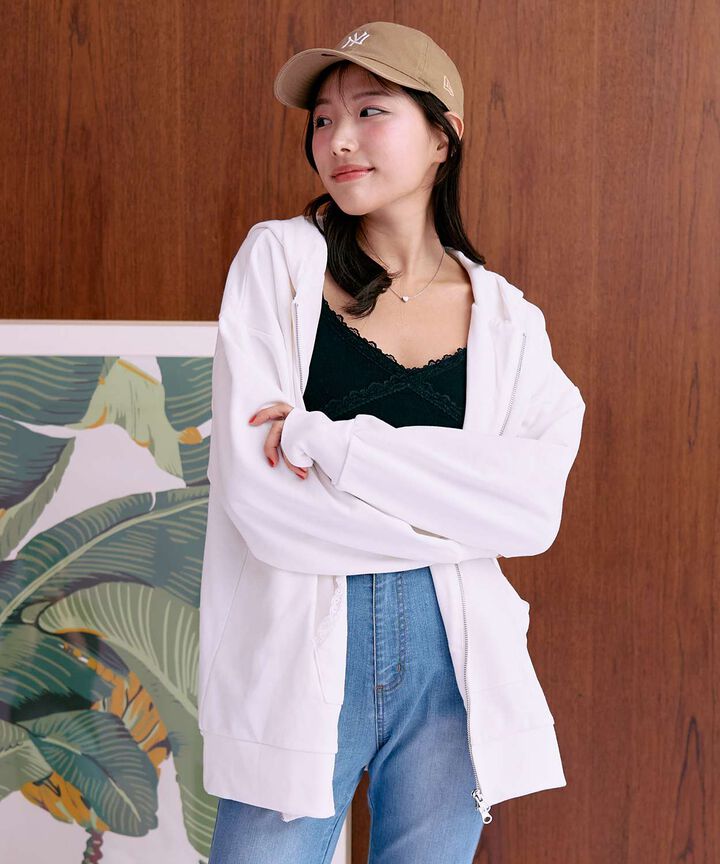 Logo Embroidered Loose Parka [Korean Fashion],, medium