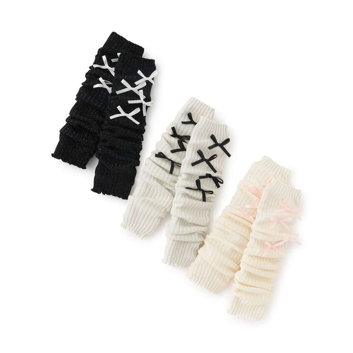 Leg Covers with Ribbon Detail,Pearl white, medium image number 2